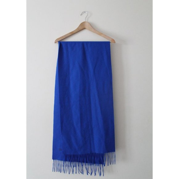 Moschino Bright Blue Merino Wool Scarf - Picture 3 of 7